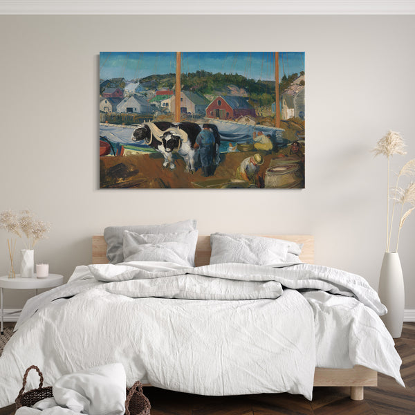 Leinwandbild George Bellows - Ox-Team, Kai bei Matinicus