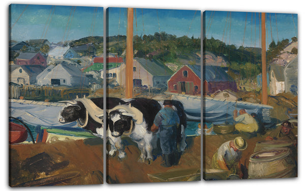 Leinwandbild George Bellows - Ox-Team, Kai bei Matinicus