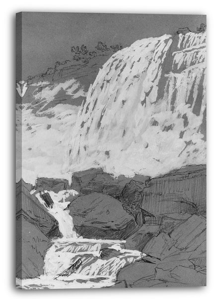 Leinwandbild Jasper Francis Cropsey - Amerikanische Wasserfälle, Niagara