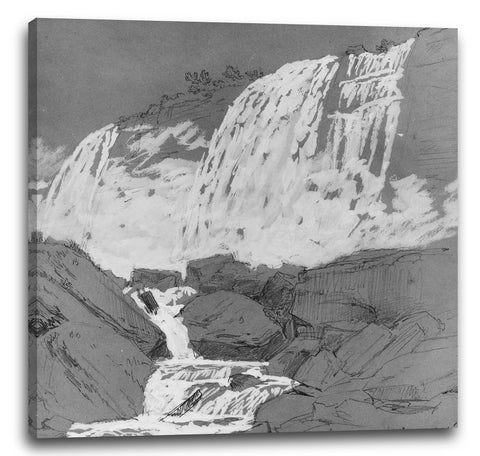 Leinwandbild Jasper Francis Cropsey - Amerikanische Wasserfälle, Niagara