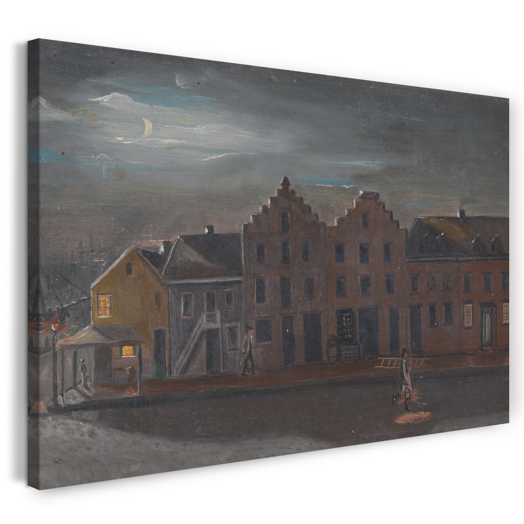Leinwandbild William P. Chappel - Der Lampen-Anzünder