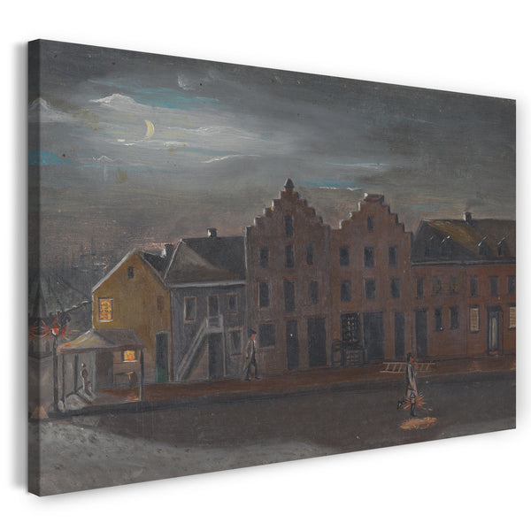Leinwandbild William P. Chappel - Der Lampen-Anzünder