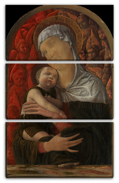 Leinwandbild Andrea Mantegna - Madonna und Kind mit Seraphim und Cherubim