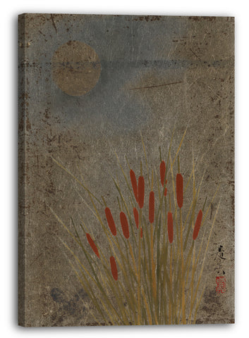 Leinwandbild Shibata Zeshin - Katzenschwänze und Mond