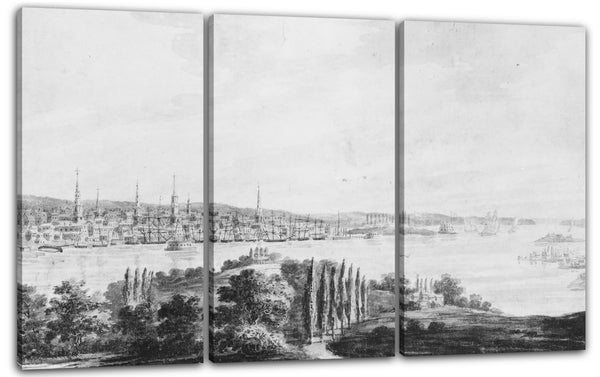 Leinwandbild Pavel Petrowitsch Svinin - New York City und Hafen von Weehawken