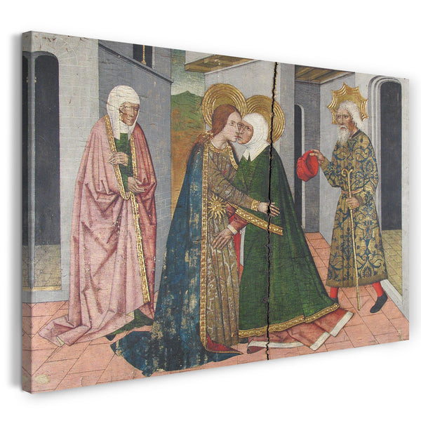 Leinwandbild Domingo Ram - Das Besuchs-Panel von Saint John Retabel