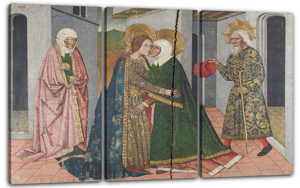 Leinwandbild Domingo Ram - Das Besuchs-Panel von Saint John Retabel