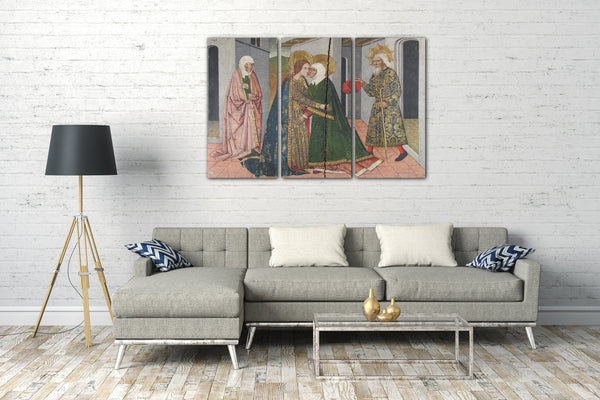 Leinwandbild Domingo Ram - Das Besuchs-Panel von Saint John Retabel