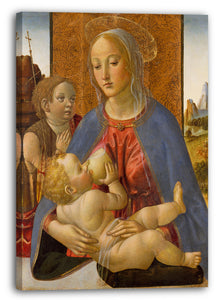 Leinwandbild Cosimo Rosselli - Madonna und Kind mit dem jungen Johannes der Täufer