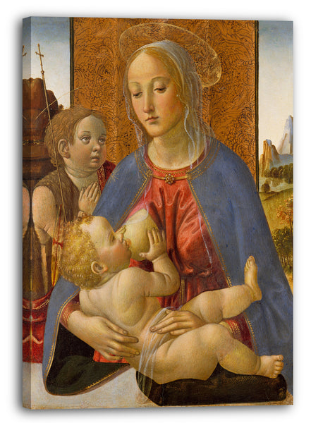 Leinwandbild Cosimo Rosselli - Madonna und Kind mit dem jungen Johannes der Täufer