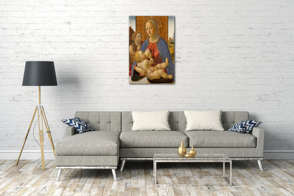 Leinwandbild Cosimo Rosselli - Madonna und Kind mit dem jungen Johannes der Täufer