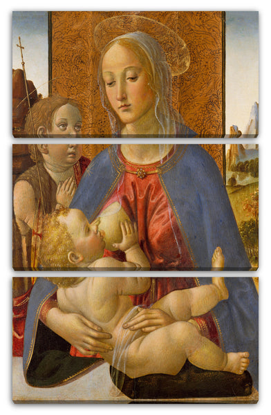 Leinwandbild Cosimo Rosselli - Madonna und Kind mit dem jungen Johannes der Täufer