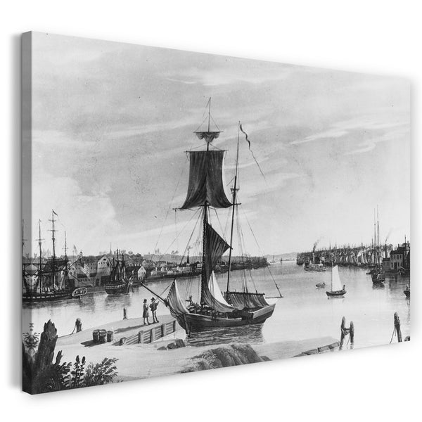 Leinwandbild Nicolino Calyo - Ansicht von New York von Williamsburg