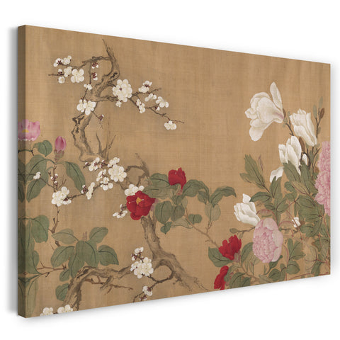 Leinwandbild Nach Yun Shouping - Einhundert Blumen