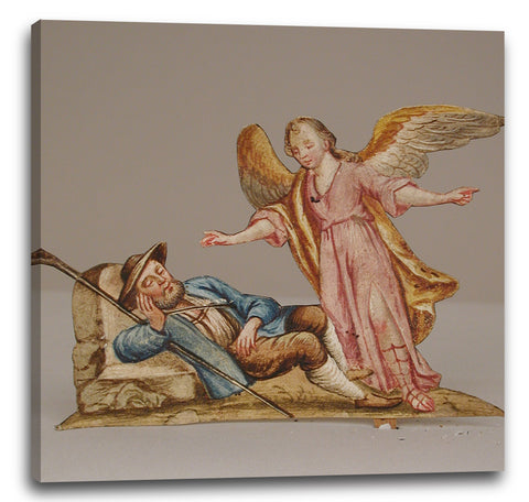 Leinwandbild 18. Jahrhundert - Engel, der zu schlafendem Schäfer erscheint