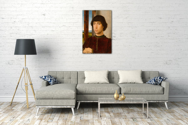 Leinwandbild Hans Memling - Portrait eines jungen Mannes