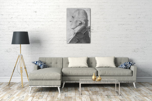 Leinwandbild Charles Balthazar Julien Févret de Saint-Mémin - Portrait eines Mannes