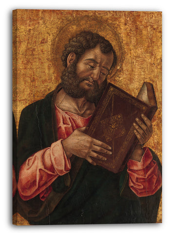 Leinwandbild Bartolomeo Vivarini - Ein Heiliger (Mark?) liest