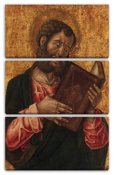 Leinwandbild Bartolomeo Vivarini - Ein Heiliger (Mark?) liest