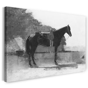 Leinwandbild Winslow Homer - Sattel-Pferd auf dem Bauernhof