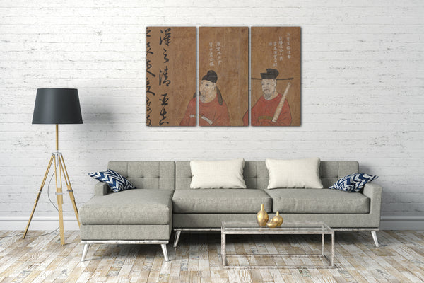 Leinwandbild Nicht identifizierter Künstler - Zwei Vorfahren der Mao-Familie