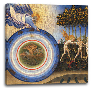 Leinwandbild Giovanni di Paolo - Die Erschaffung der Welt und die Vertreibung aus dem Paradies