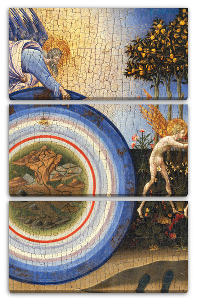 Leinwandbild Giovanni di Paolo - Die Erschaffung der Welt und die Vertreibung aus dem Paradies