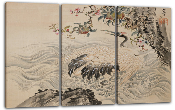 Leinwandbild Taki Katei - Blumen und Vögel