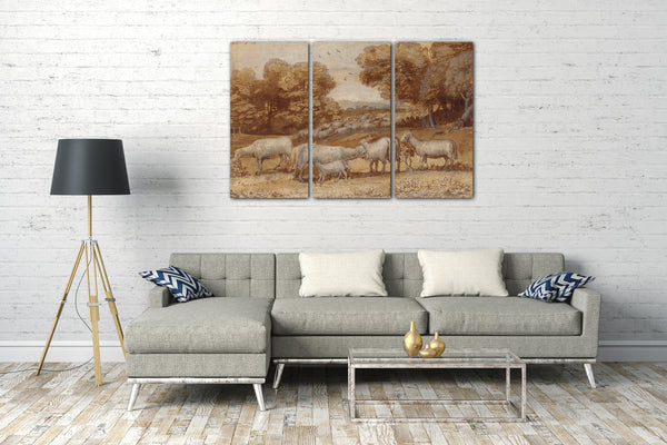 Leinwandbild Claude Lorrain - Landschaft mit Schafen