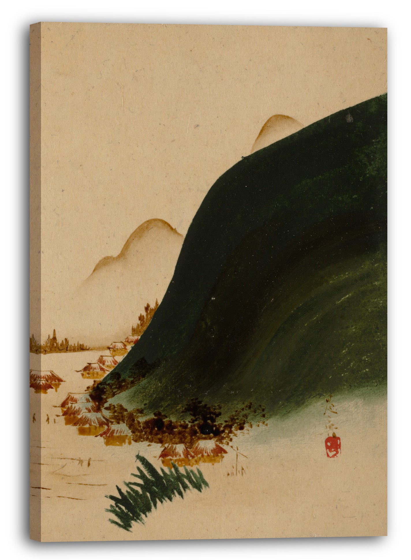 Leinwandbild Shibata Zeshin - Berge und Häuser