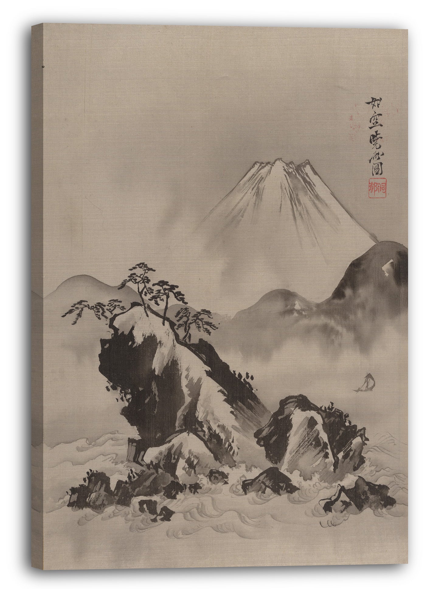 Leinwandbild Kawanabe Kyōsai (Japanisch, 1831-1889) - Berg Fuji