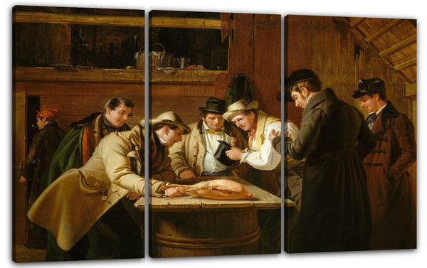 Leinwandbild William Sidney Berg - Die Verlosung (Raffling für die Gans)