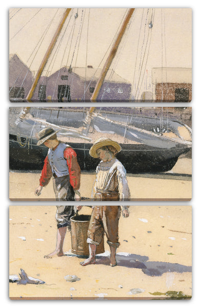 Leinwandbild Winslow Homer - Ein Korb mit Muscheln