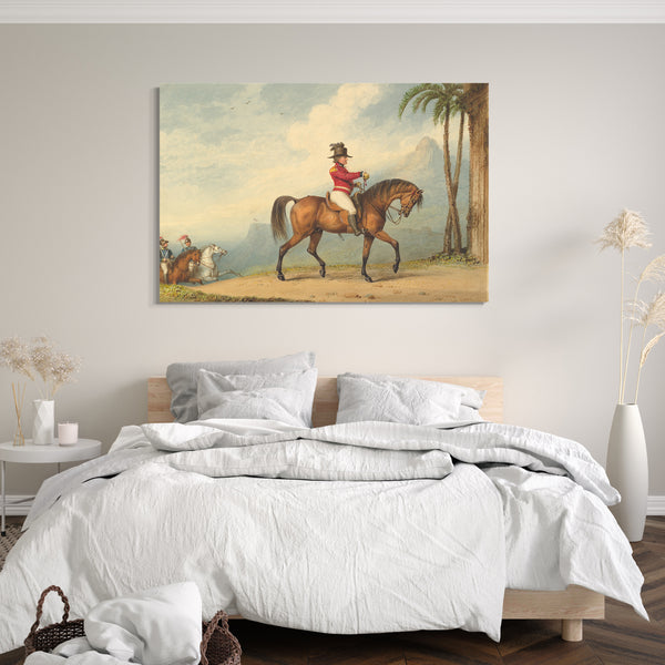 Leinwandbild Richard Westall - Sir John Floyd zu Pferde
