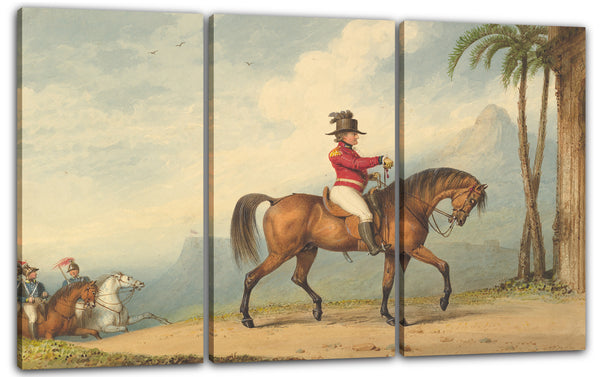 Leinwandbild Richard Westall - Sir John Floyd zu Pferde
