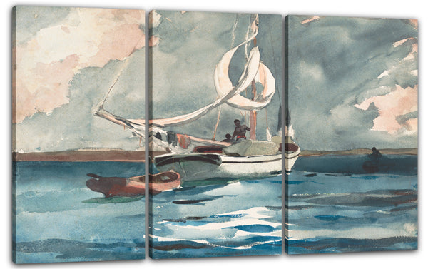 Leinwandbild Winslow Homer - Schaluppe, Nassau