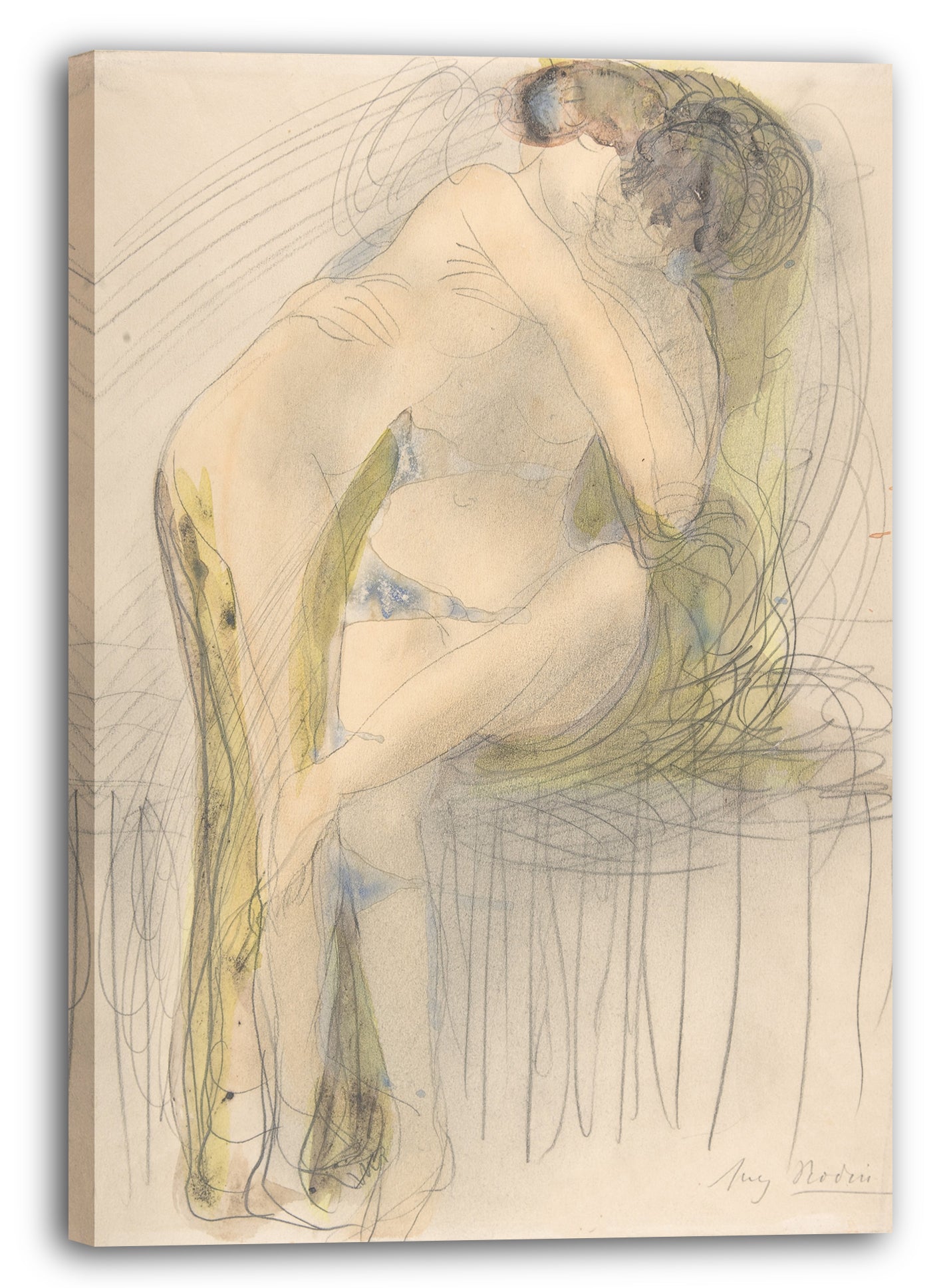 Leinwandbild Auguste Rodin - Die Umarmung