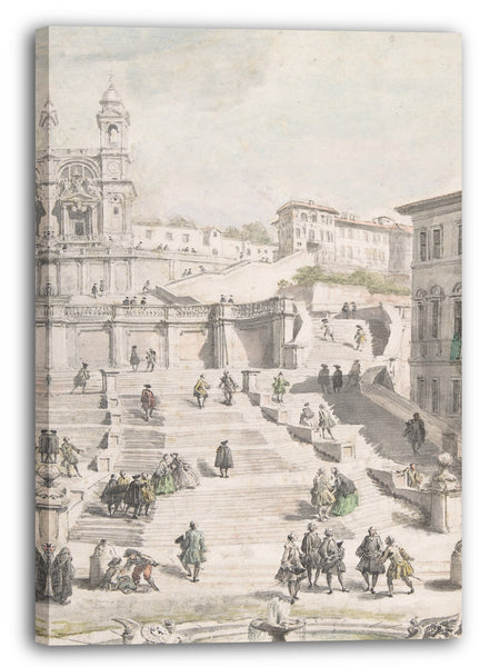 Leinwandbild Giovanni Paolo Panini - Scalinata della Trinità dei Monti