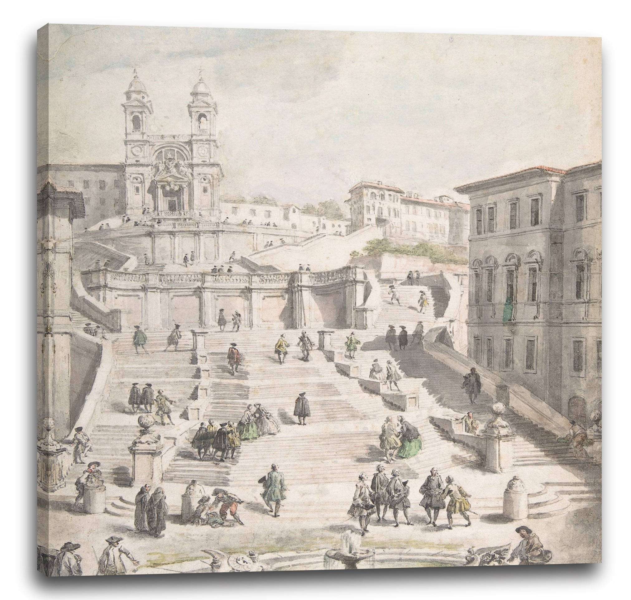 Leinwandbild Giovanni Paolo Panini - Scalinata della Trinità dei Monti