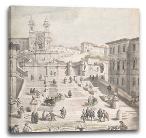 Leinwandbild Giovanni Paolo Panini - Scalinata della Trinità dei Monti