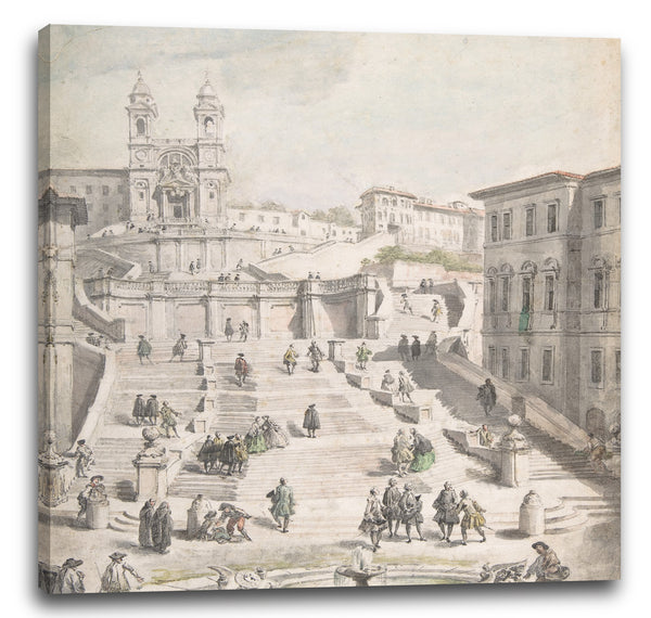 Leinwandbild Giovanni Paolo Panini - Scalinata della Trinità dei Monti