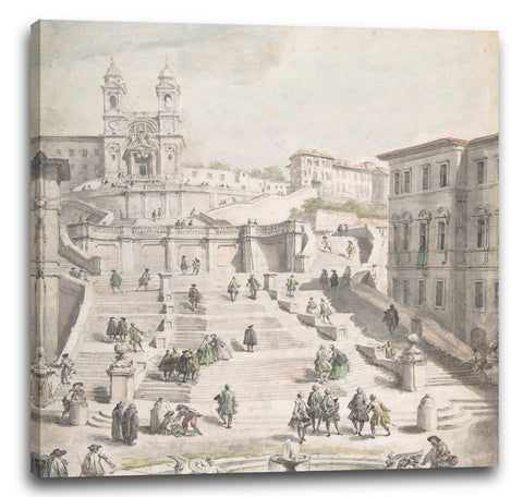 Leinwandbild Giovanni Paolo Panini - Scalinata della Trinità dei Monti