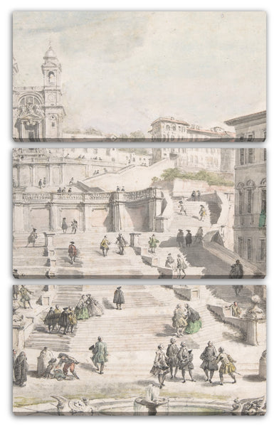 Leinwandbild Giovanni Paolo Panini - Scalinata della Trinità dei Monti