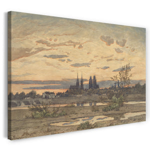 Leinwandbild Henri-Joseph Harpignies - Ein Blick auf Moulins