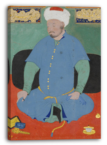 Leinwandbild Illustrierte Einzelarbeit - Porträt von Muhammad Khan Shaibani, dem Usbeken ( 1510)