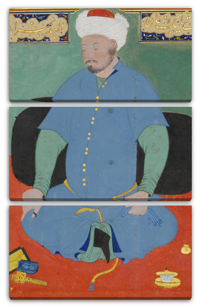 Leinwandbild Illustrierte Einzelarbeit - Porträt von Muhammad Khan Shaibani, dem Usbeken ( 1510)