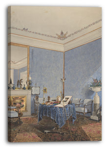 Leinwandbild Anonym, Italienisch, 19. Jahrhundert - Innenraum eines Salons