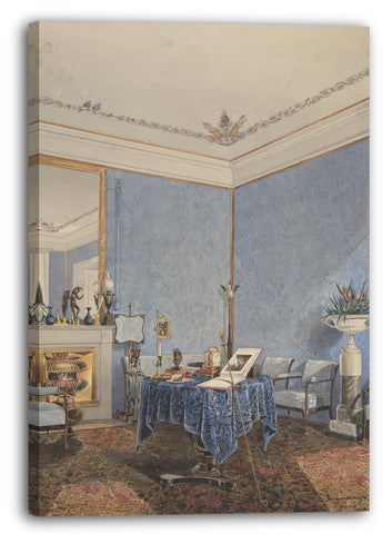 Leinwandbild Anonym, Italienisch, 19. Jahrhundert - Innenraum eines Salons