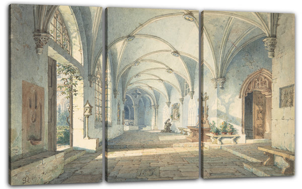 Leinwandbild Simon Quaglio - In einem Nonnenkloster