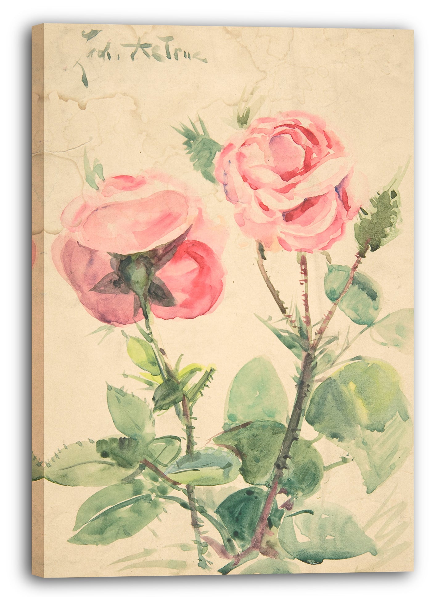 Leinwandbild Zacharie Astruc - Zwei Rosen